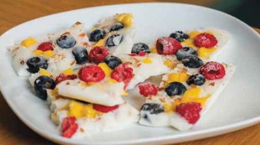 Frozen yogurt bark